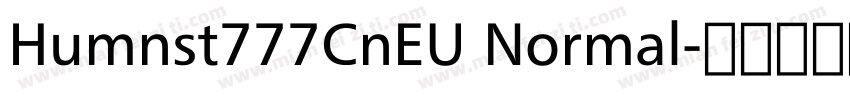 Humnst777CnEU Normal字体转换